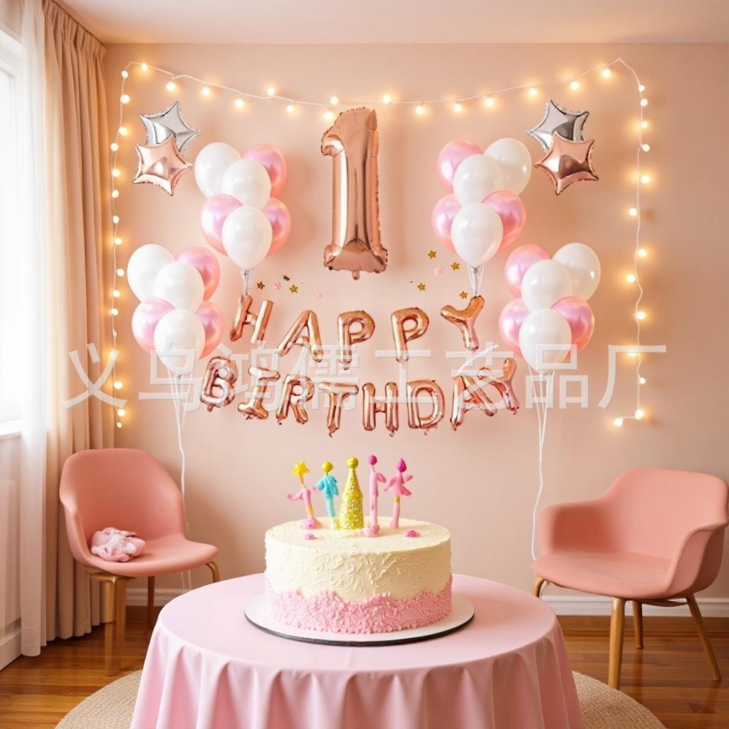 Geburtstagsballons in mehreren Farben: ALLES GUTE ZUM GEBURTSTAG + Zahlen (Alter 1-90) white