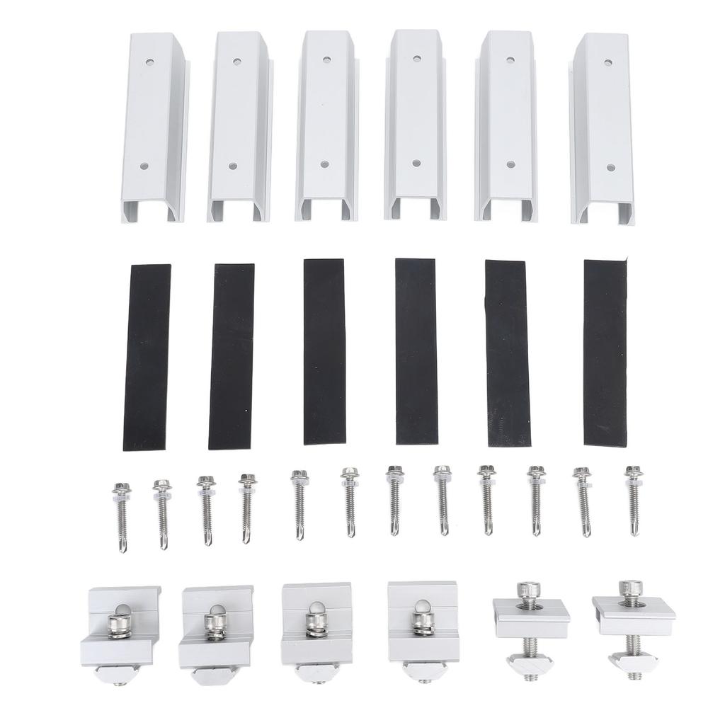 Solar Panel Mounting Bracket Kits Aluminum Alloy Flat Roof Solar Panel Mounting Brackets End Clamps