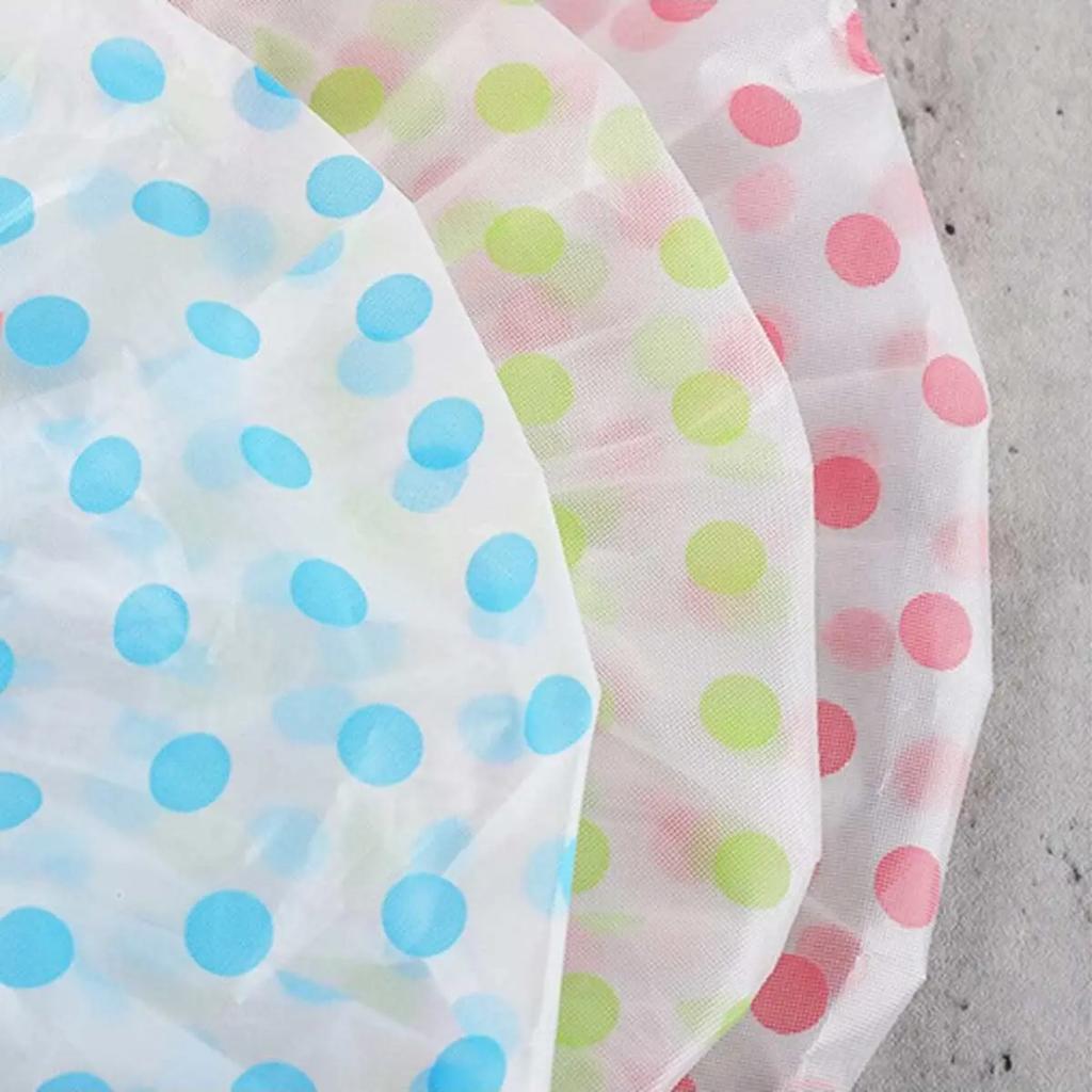 3/6/9 Pcs Colour  Shower Caps, Multi-Purpose Thickening Elastic Bath Cap Plastic Waterproof  Home Use  Bathroom Accessories