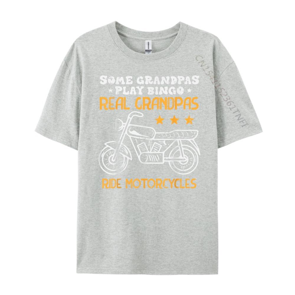 Some Grandpas Play Bingo Real Ride Motorcycles Biker Gag Men Oversized T Shirt Couples Anime Camisetas Hombre Punk Style