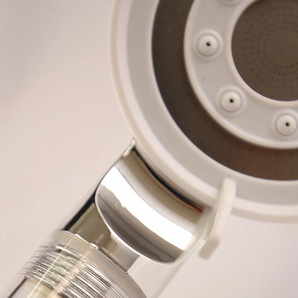 Stainless Steel Silver with Cotton Wick Filter Showerhead, Filtered Water Purification Showerhead Shower Booster Nozzle