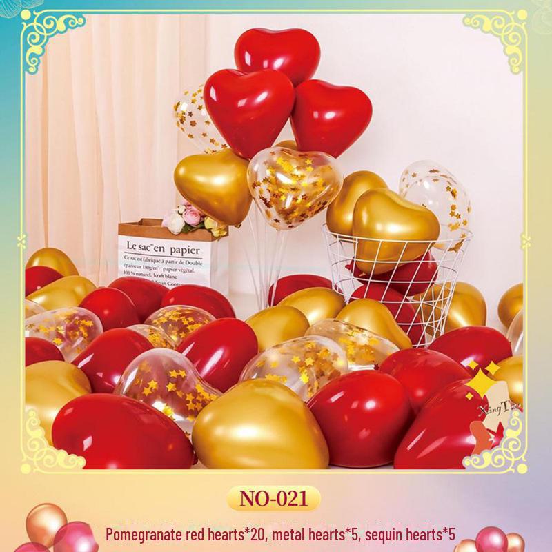 Celebrity Red Sequin Balloon Set - Perfect for Birthdays, Weddings & Parties