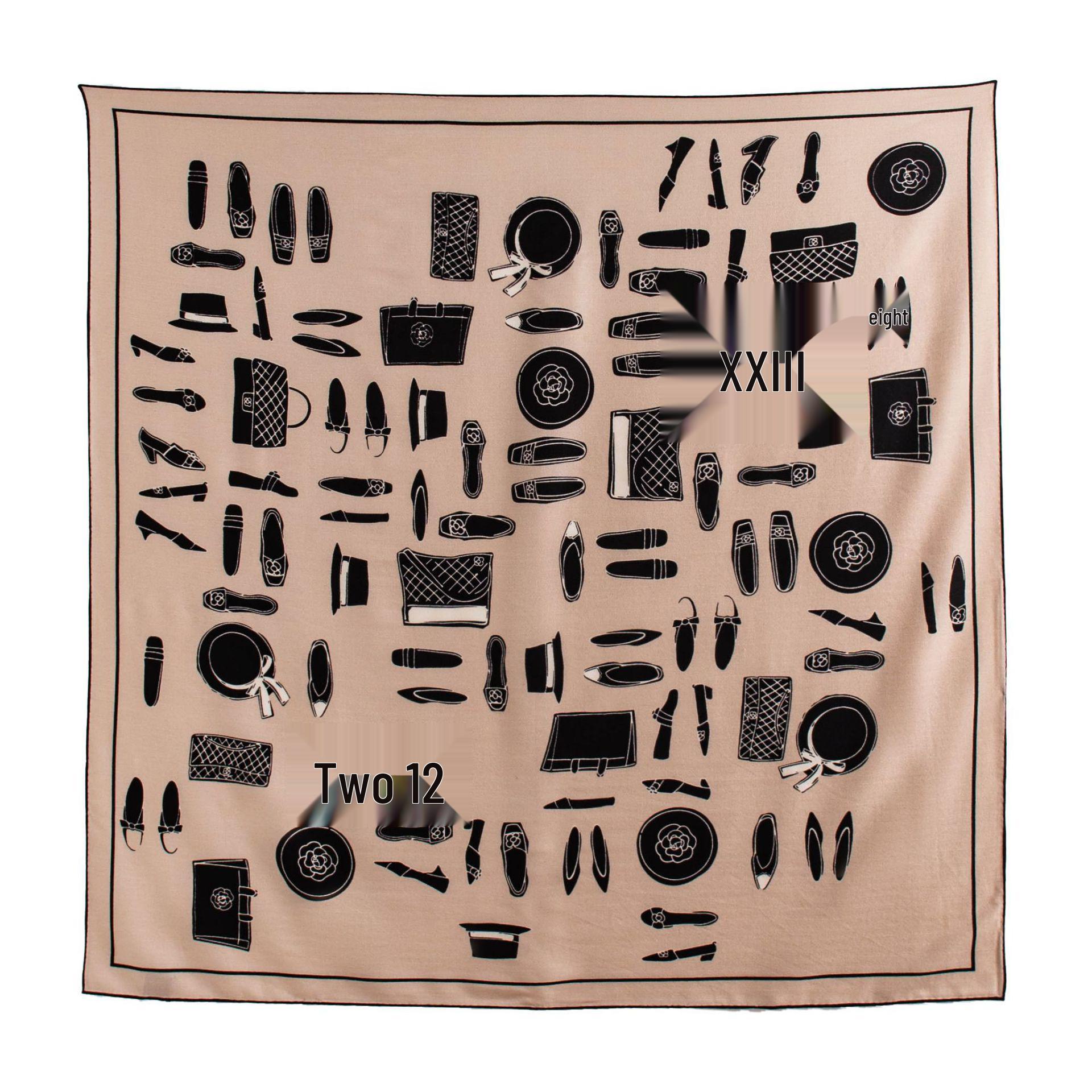 

Elegant Silk Wool Scarf - 2025 Autumn Collection: Women s High-End Neck Warmer & Decorative Commuting Shawl 105*105 cm