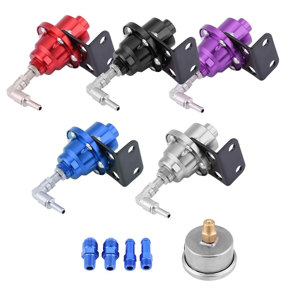  Aluminum Car 160psi Adjustable 1: 1 Fuel Pressure Regulator Oil Gauge Kit