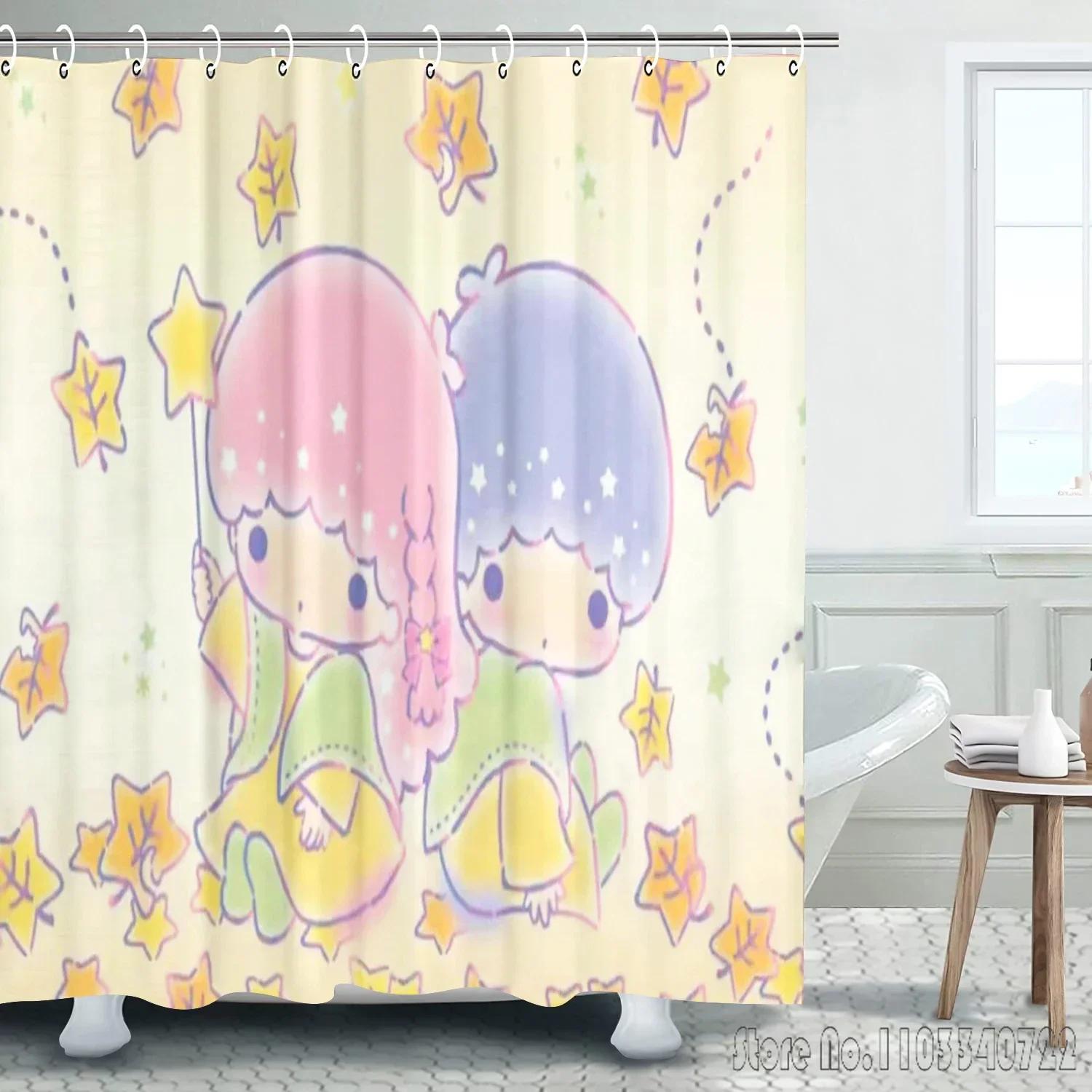 

Маленькие близнецы звезды полиэстер красочные занавески для душа 1 шт водонепроницаемые шторы для ванной с крючками для декора ванной комнаты 90x180cm