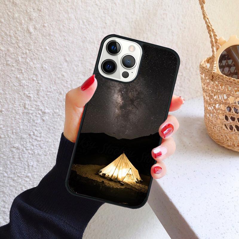 Camping Nature Mountain Phone Case for iPhone 17 Air 16 Coque 15 14 12 13 PLUS 11 PRO MAX Back Cover Fundas Shell