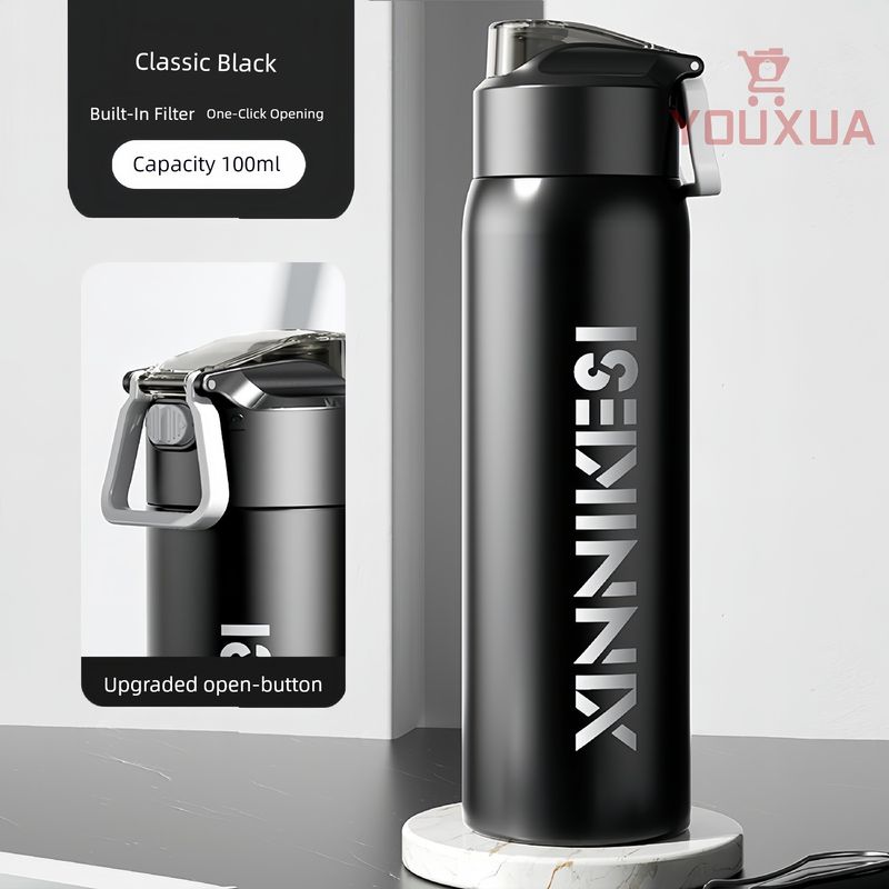 Japanese Large-Capacity Thermos Cup for Students, 316 Stainless Steel Outdoor Sports Water Bottle, Men's Car-Mounted Direct Drinking Cup