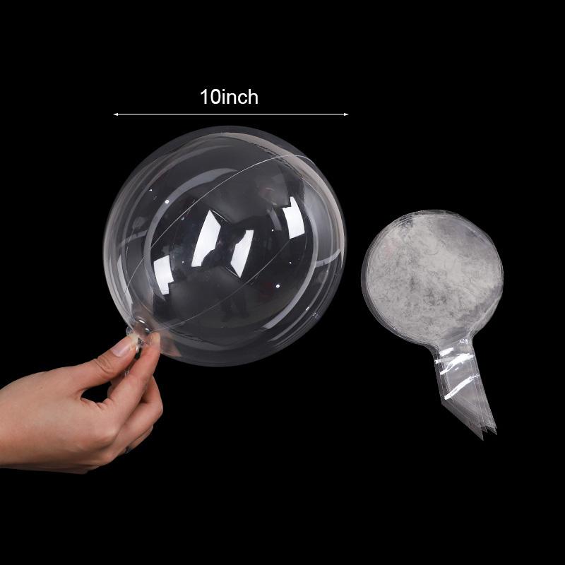 10/12/18/20/24inch Transparent Bobo Balloon 10Pcs Clear Bubble Ball Wedding Birthday Party Decoration Kids Favors Helium Globos