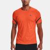 Under Armour Rush Printed Solid Logo Round Neck Dopamine Training Sports Short Sleeve T-Shirt Men Tops Orange 1370318-825