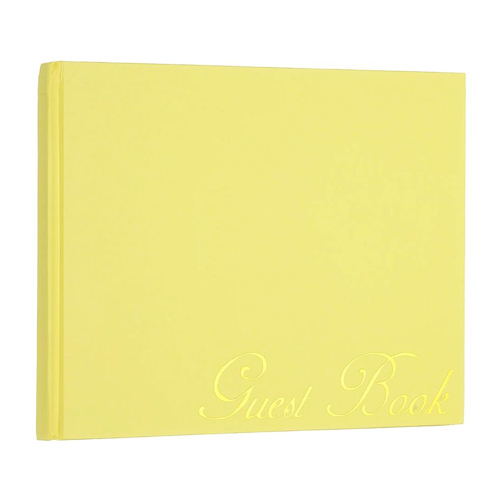 Elegant Guestbook 9x7" Offset Paper Wedding Guest Book Stylish Sign in Book with 50 Blank 120GSM Paper for Receptions Birthdays