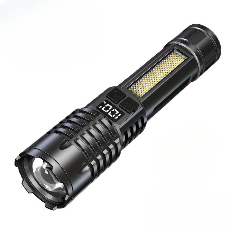 Super Bright LED+COB Flashlight USB Rechargeable 5 Modes 10000LM LED Flashlights Built-in Battery Powered Waterproof Torch