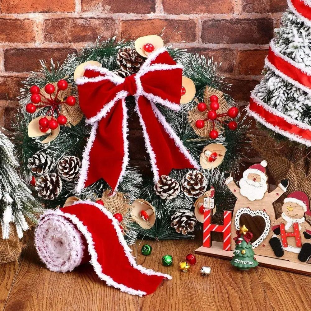 5cm Wide Christmas Bows DIY Christmas Gift Packing Ribbon  Christmas Decoration