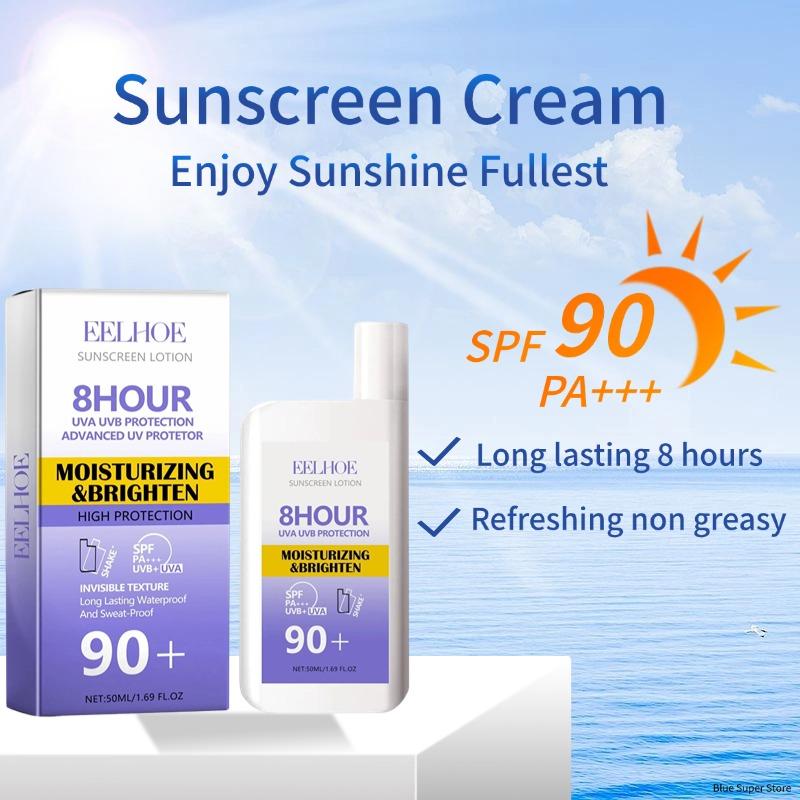 SPF 90+ Sunscreen Cream UV Protective Sunburn Repair Sun Block Moisturizing Oil-Control Face Body Skin Care