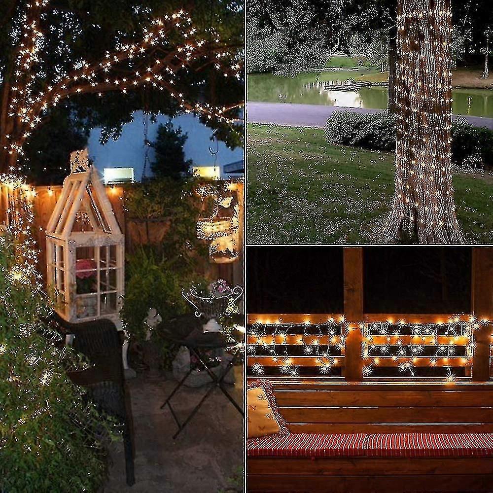 Solar Lichterkette Aussen, 22m 200 Led Auen Lichterkette Wasserdicht Kupferdraht Solarlichterkette 8 Modi Deko Fr Weihnachten Garten, Balkon, Terrass