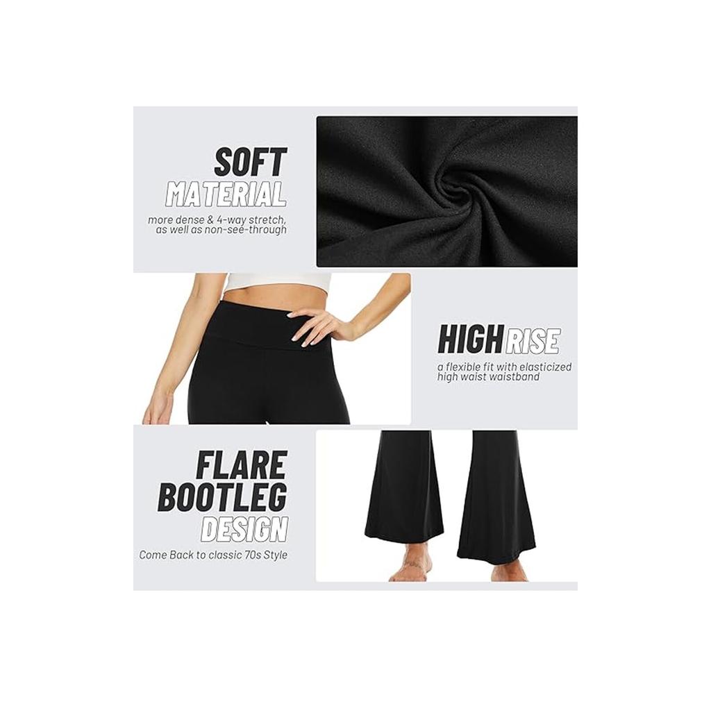High Waist Leggings for Women Breathable Anti-Sweat Slim Fit Yoga Pants Black XXL