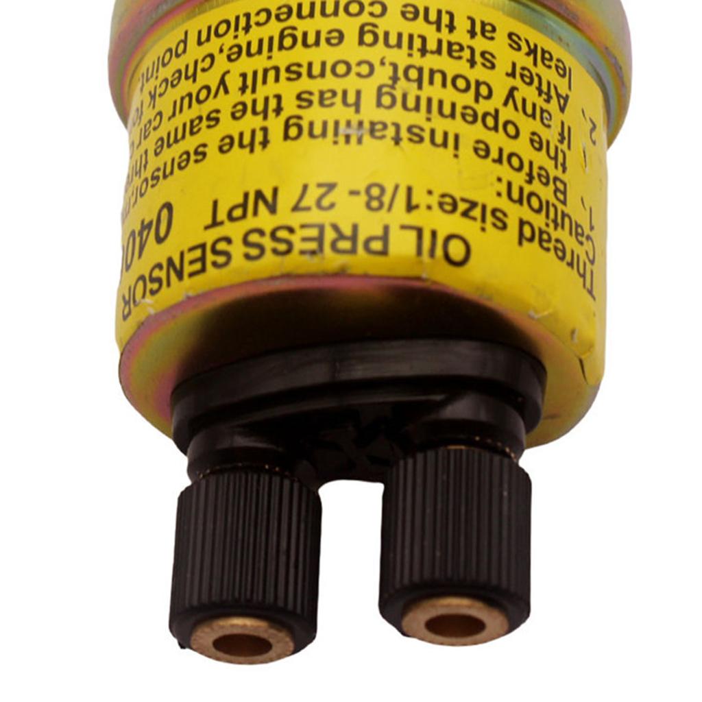 Aluminum Oil Pressure Sensor Sender 2 Terminal Mechanical Meter 150 PSI for Universal Car Oil Pressure Gauge