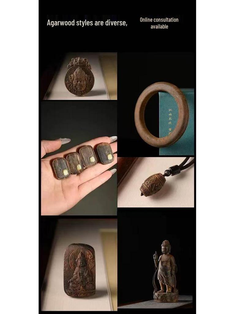 Daraga Sinking Grade Agarwood Irregular Beads Bracelet with Scent - Wenwan Buddhist Scenic Beads