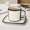 Black Rim Outline Comic Mug Comic Style Anime Water Drink Cup Breakfast Cup Set  for Daily Use