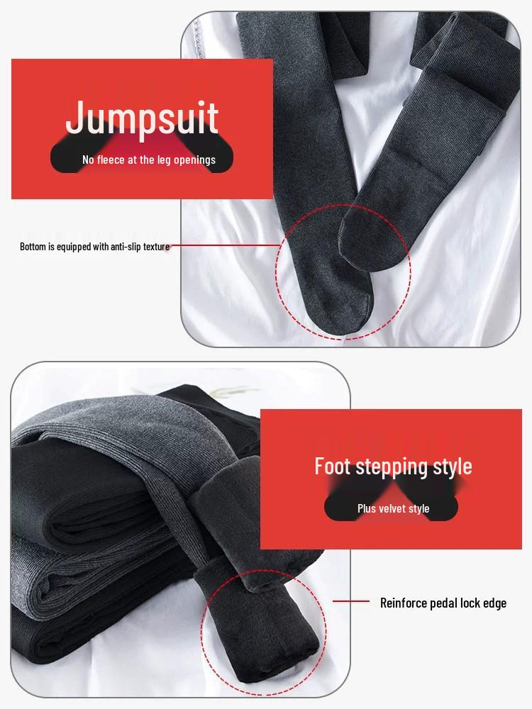 Fleece-Lined Thermal Leggings | Autumn/Winter 2025 | Thickened Footed Tights | Plus Size Warm Cotton Pants