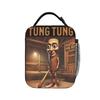 Tung Tung Tung Sahur Insulated Lunch Bags High Capacity Italian Brainrot Meme Meal Container Cooler Bag Tote Lunch Box Work