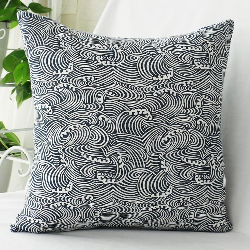 1PCS 45*45cm Fashion Home Sofa Pillowcase Flax Geometry Series Cushion Pillow Cover Creative Lumbar Pillow Case