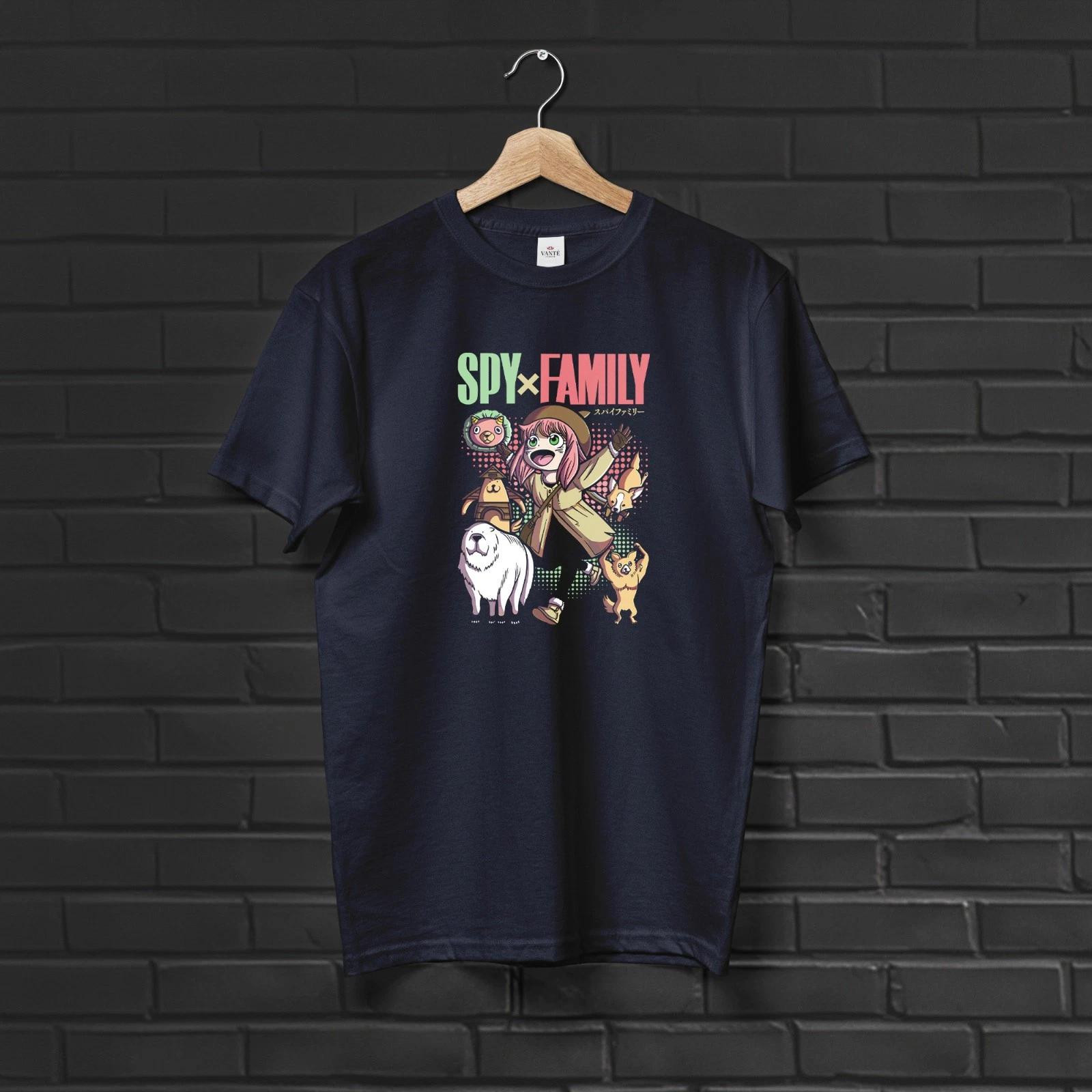 

Anya Forger Bond T-Shirt Kawaii Dog Graphic Tee Mens Unisex Cotton Streetwear M