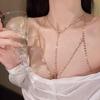 Size 100.00kg Chest Necklace Men's and Women's Extension Chain Clavicle Body Chains Necklace Jewelry Flash Diamond Sexy European and American Bikinis