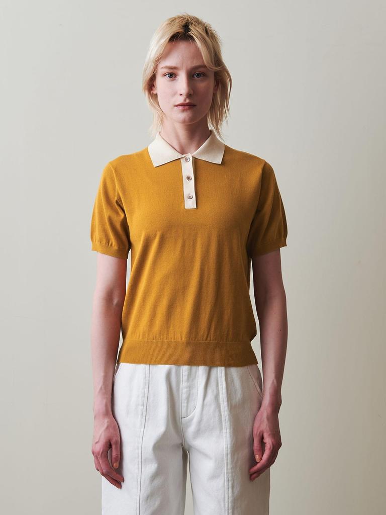 Youth United Steven Alan Bicolor Polo Collar Knit 82181990238 2300 BEIGE FREE [Beauty & Arrows] (23)