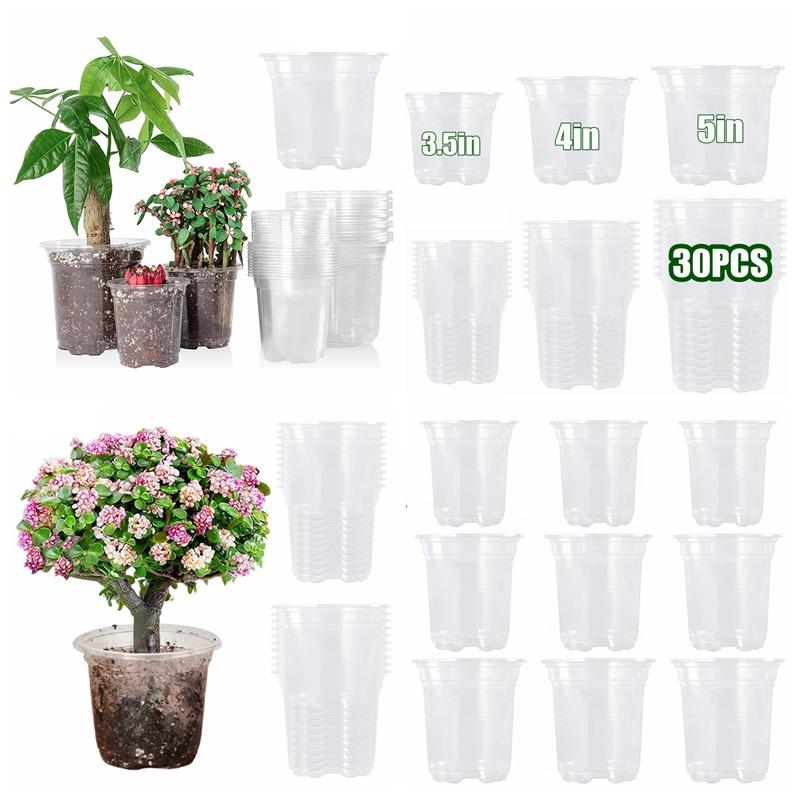 Plastic Plant Nursery Pot 3.5/4/5Inch Seedling Cup Plant Rooting Flowerpot Garden Transplanting Growing Pot Garden Supplies