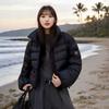 White duck down puff short ribs down jacket women's winter new stand-up collar small warm versatile jacket tide