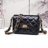 New Xiaoxiangfeng Sheepskin Chain Diamond Bag, High-end Niche One-shoulder Messenger Women's Bag, Genuine Leather Small Square Bag