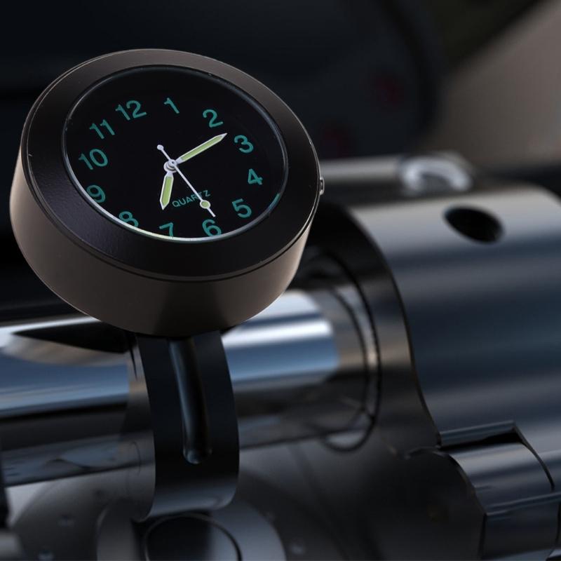 Motorrad Quad Zeitplan Lenkeruhr Uhr Schwarz Leuchtend 22/25mm Lenker