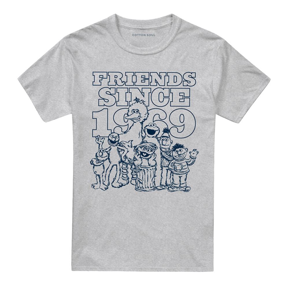 Sesame Street Unisex Adult Friends Since 1969 Heather T-Shirt