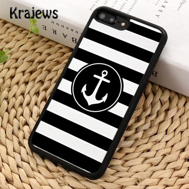 Krajews Black White Stripes Soft Phone Case Cover For iPhone 14 5 6s 7 8 Plus X XR XS 11 12 13 Pro Max Samsung S21 S22ultra Plus