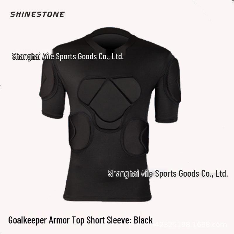 Thick Long Sleeve Goalkeeper Jersey Set with Knee Pads, Elbow Pads, and Helmet Armor