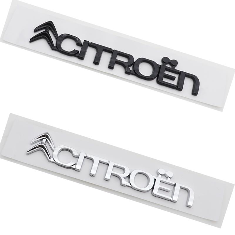 1pcs 3D Citroen ABS Car Rear Letter Logo Fender Side Sticker Rear Bumper Tail Door Trunk Car Rear Emblem Styling Accessories OO4