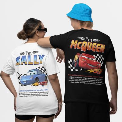 Herren Damen Lightning McQueen Sally Paar T-Shirt Merch Vintage Reine Baumwolle T-Shirt Tops Weihnachtsgeschenke