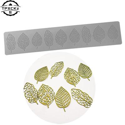 Silicone Leaf Shape Fondant Molds Chocolate Mould For Cake Pastry Decor Baking Gumpaste Moulds Decoration Sugar Lace Veil Mat