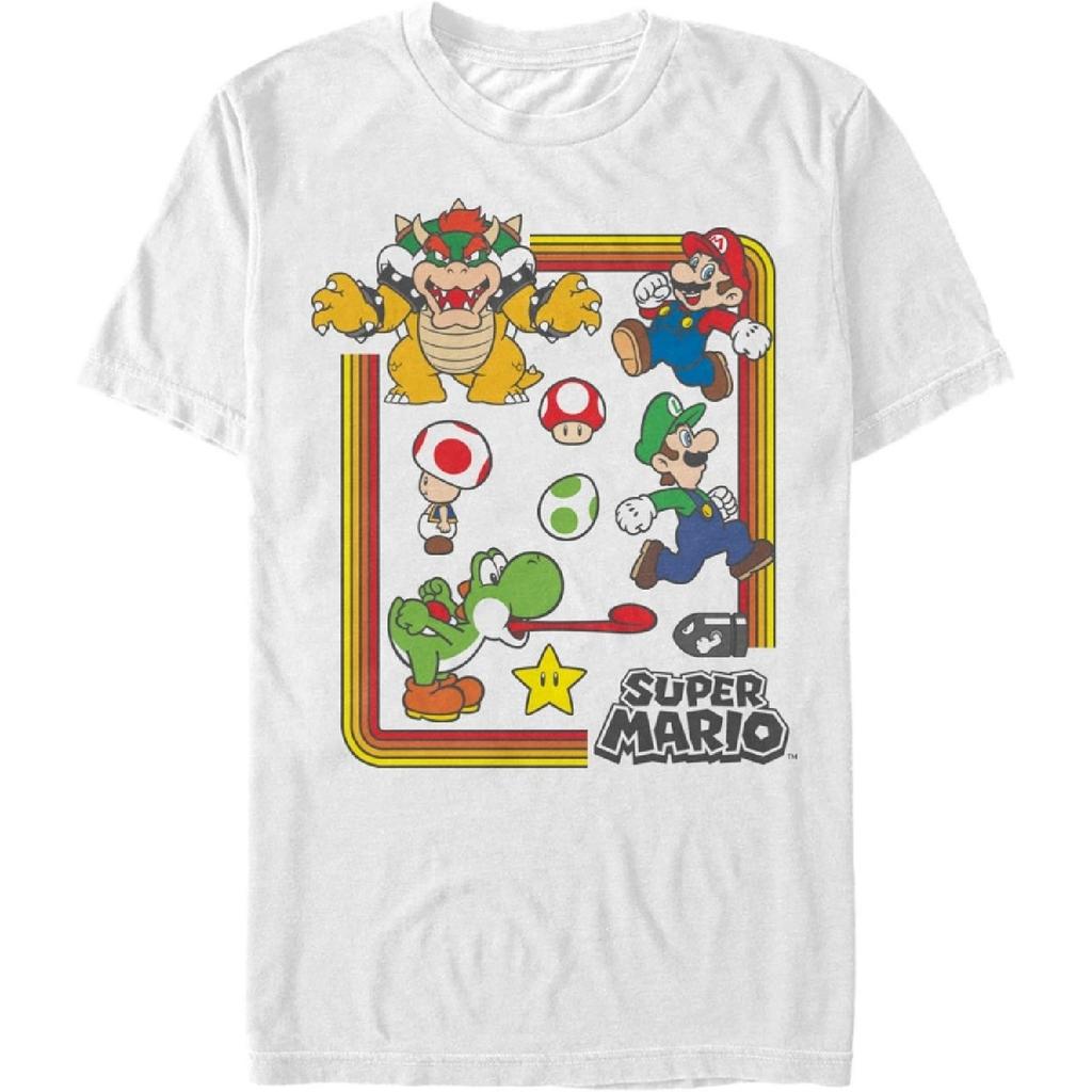 Fifth Sun Men's Nintendo Super Mario Rainbow Frame T-Shirt(1)