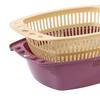 2pcs Vegetable Washing Basket Double Layers Fruit Washing Drying Drain Basin Basket for Household