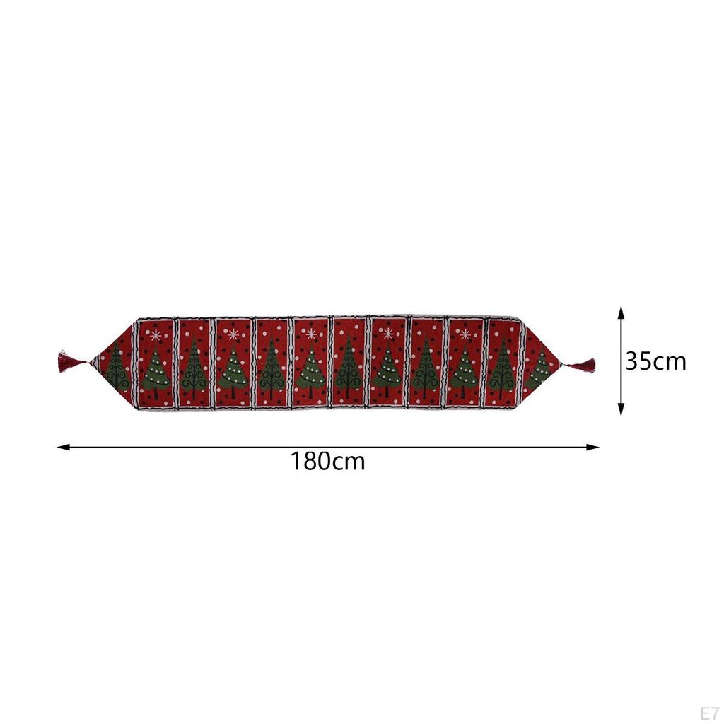 Christmas Table Runner Dining Cover Reusable Decorations Cloth Xmas Tablecloth for