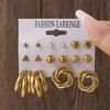 Hot-selling European and American popular jewelry geometric earrings set popular earrings women's ring earrings