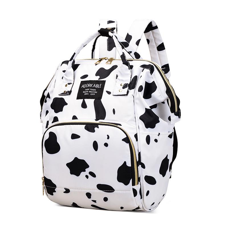 2025 Stylowy Nadruk Duża Pojemność Podwójny Plecak i Torba na Ramię dla Mam