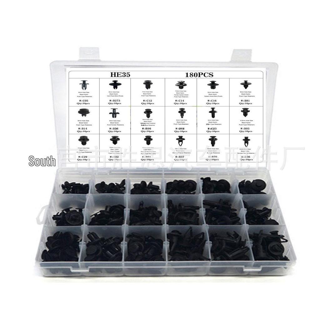 180pcs Universal Car Trim Snap Fasteners for Toyota, Ford, Honda, Acura - Panel Accessories and Decoration