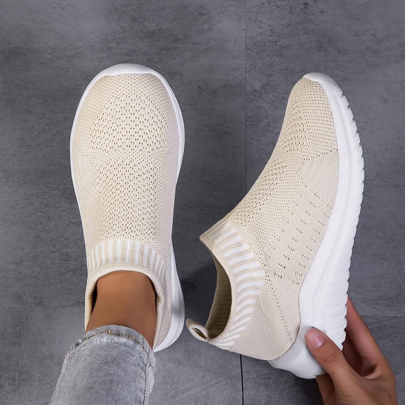 Sneakers buty damskie do chodzenia na co dzień buty dla par oddychające buty do biegania z dzianiny fly-knit zaopatrzenie duży rozmiar nowe skarpetki dziękuję