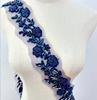 RM-802 Hot Sale Beaded Rhinestone Flower Lace Applique Trim Sewing Motif Embroidery
