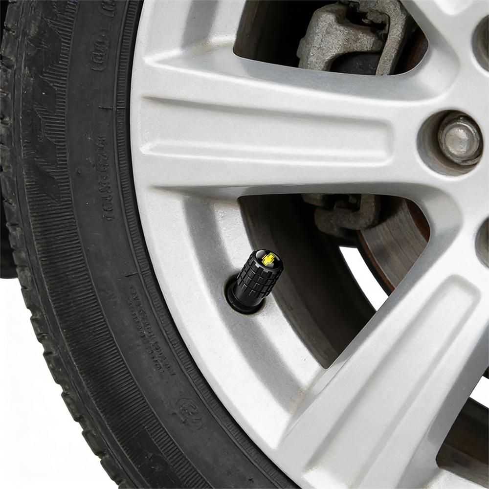 AABHN1 4Pcs Car Accessories Wheel Tire Valve Caps Stem Case For Chevrolet Captiva Sonic Cruze Spark Onix Sail Malibu Camaro Lacetti Z71