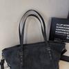 Vintage Kunstleder-Tragetasche Damen Übergröße Schultertasche mit verstellbarem Riemen und klassischem Design