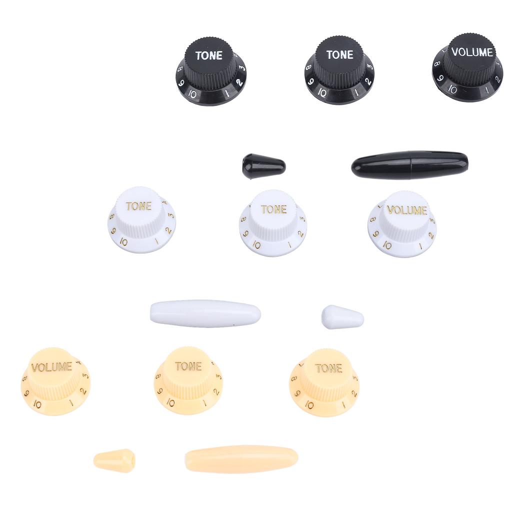 Guitar Potentiometer Knob Set Plastic Accurate Volume Tone Control Knob for Practice