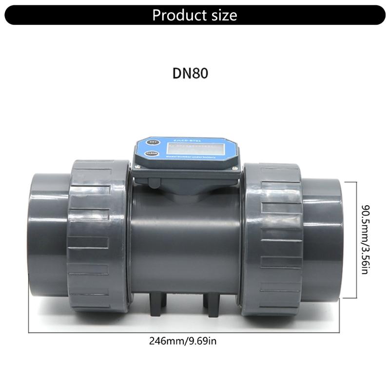 Digital Turbines Flowmeter Suitable For Farm & Garden Irrigation With LCD Display Measure Water Petrol Kerosene Methanol